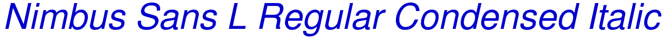 Nimbus Sans L Regular Condensed Italic 字体